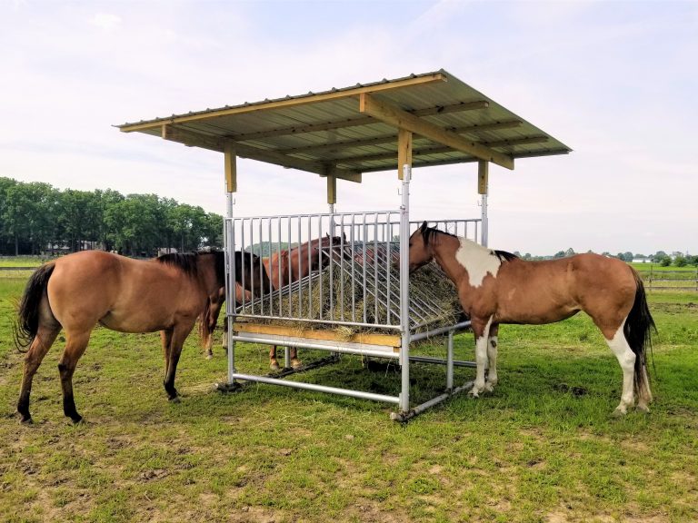 Horse Hay Feeders - Square or Round Bale | Klene Pipe